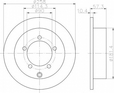 HELLA PAGID 8dd355120041 -  Тормозной диск
